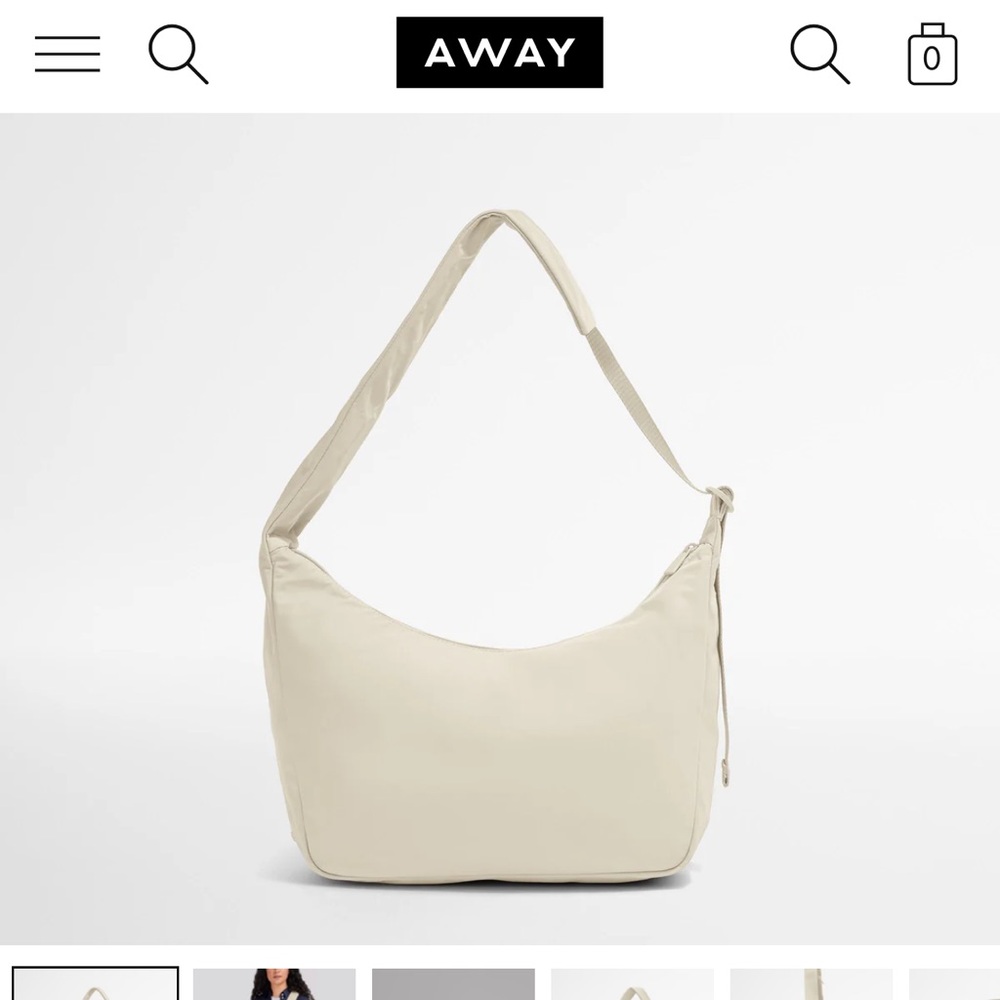 Away Featherlight Cross Body bag in Salt White